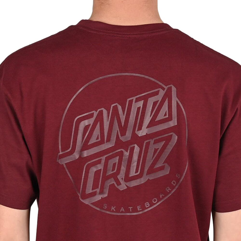 Santa Cruz Tonal Opus Dot Stripe S/S T-Shirt - Dark Plum