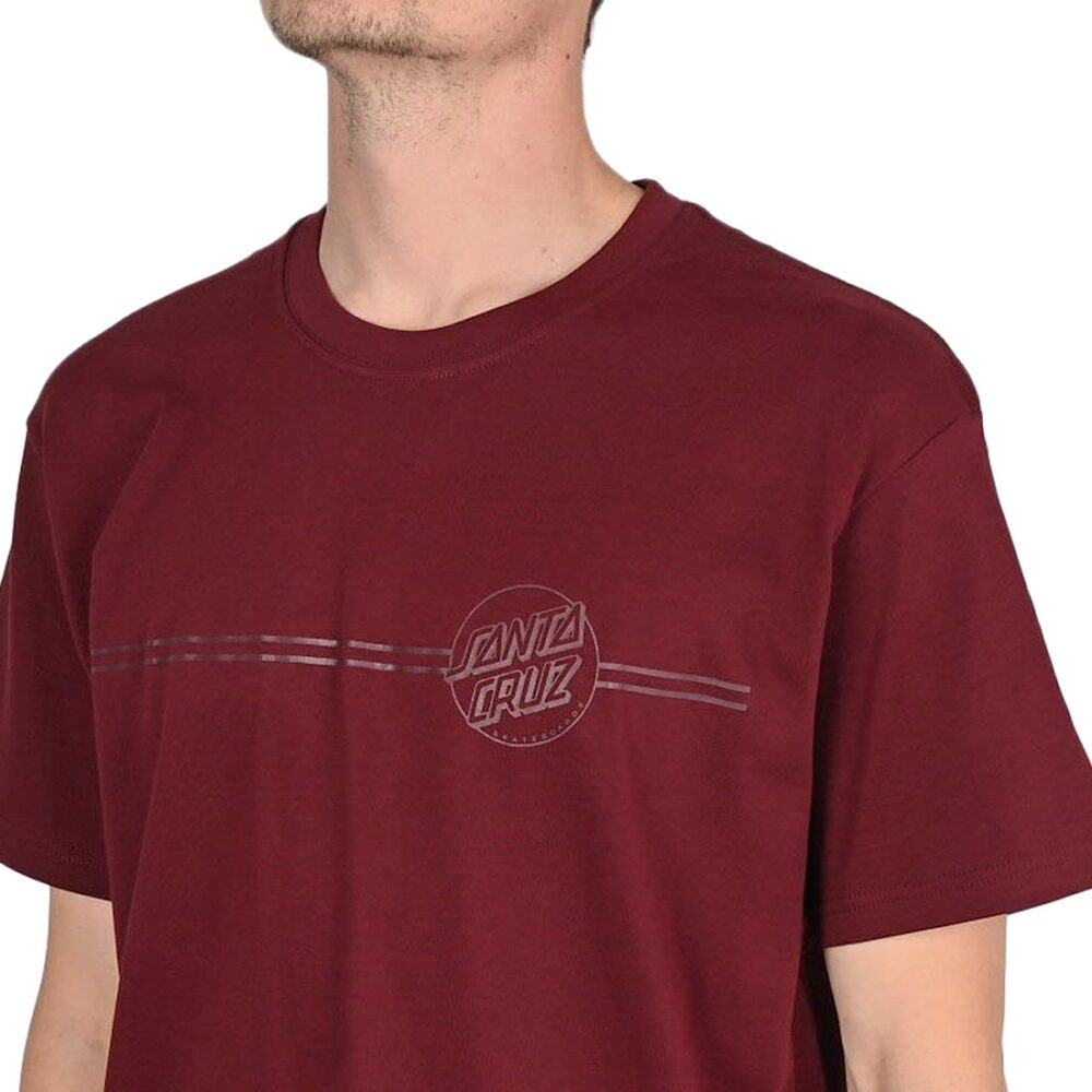 Santa Cruz Tonal Opus Dot Stripe S/S T-Shirt - Dark Plum