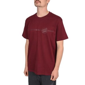 Santa Cruz Tonal Opus Dot Stripe S/S T-Shirt - Dark Plum