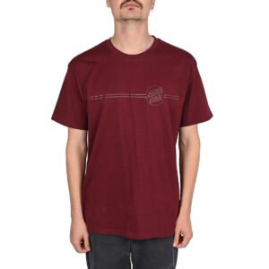 Santa Cruz Tonal Opus Dot Stripe S/S T-Shirt - Dark Plum