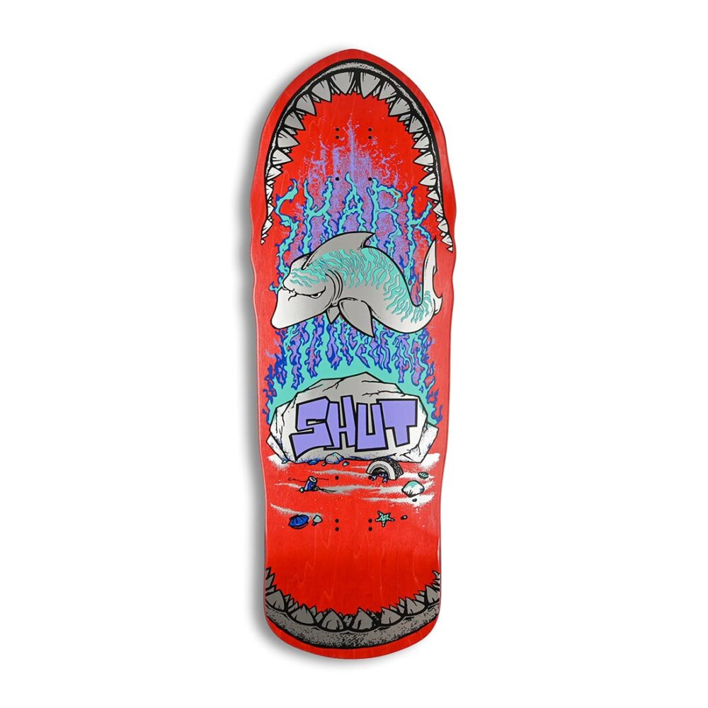 Shut Shark 86 10.375" EX7 Reissue Skateboard Deck - Red