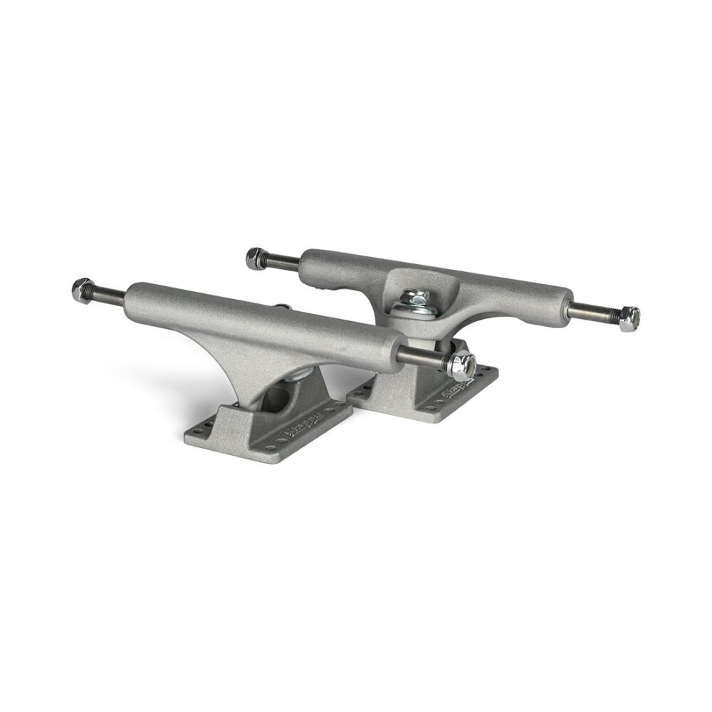 Slappy ST1 Classic 8-Hole Baseplate Trucks (Pair) - Polished Silver