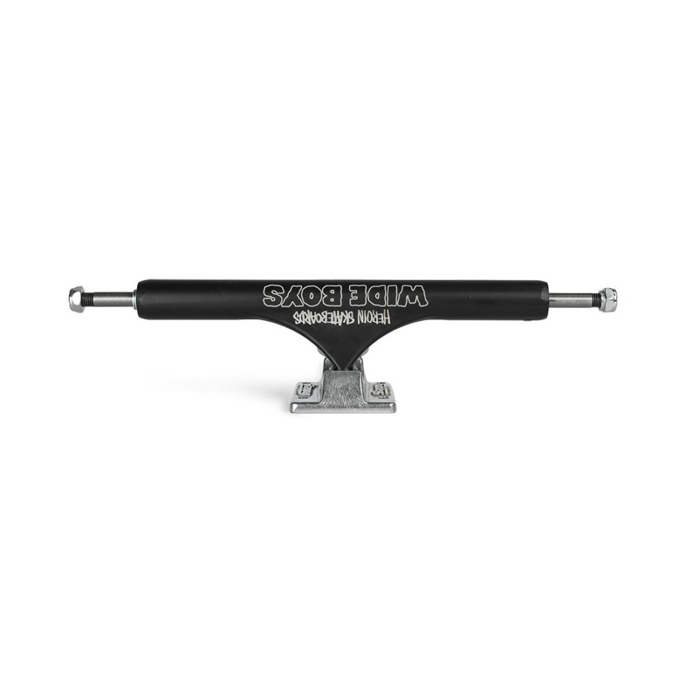 Slappy x Heroin ST1 Hollow Wide Boy Laser Etch Trucks - Black/Polished
