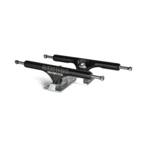 Slappy x Heroin ST1 Hollow Wide Boy Laser Etch Trucks - Black/Polished