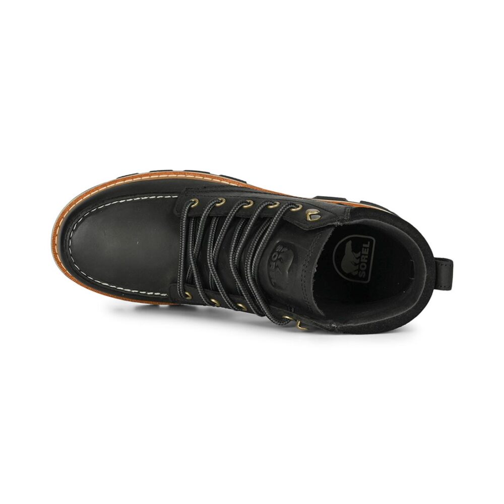 Sorel Lark-47 Moc Toe Waterproof Boot - Black/Bleached Ceramic