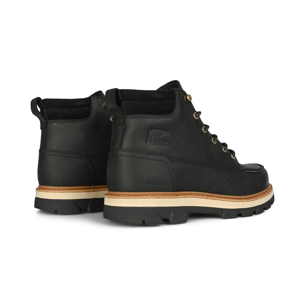 Sorel Lark-47 Moc Toe Waterproof Boot - Black/Bleached Ceramic