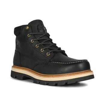 Sorel Lark-47 Moc Toe Waterproof Boot - Black/Bleached Ceramic