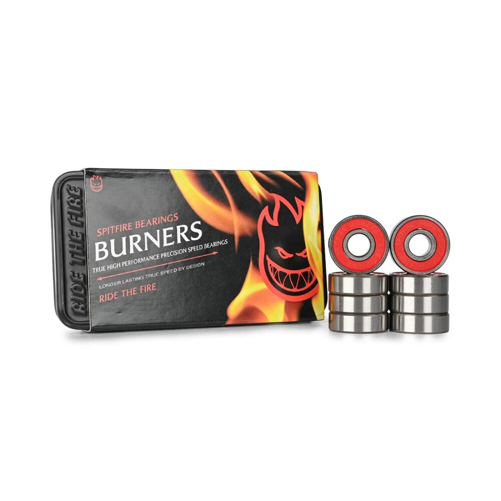 Spitfire Burners Skateboard Bearings (8 Pack) - Red