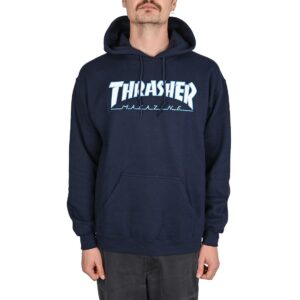 Thrasher Outlined Pullover Hoodie - Navy