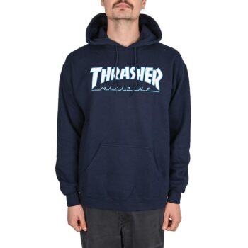 Thrasher Outlined Pullover Hoodie - Navy