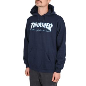 Thrasher Outlined Pullover Hoodie - Navy