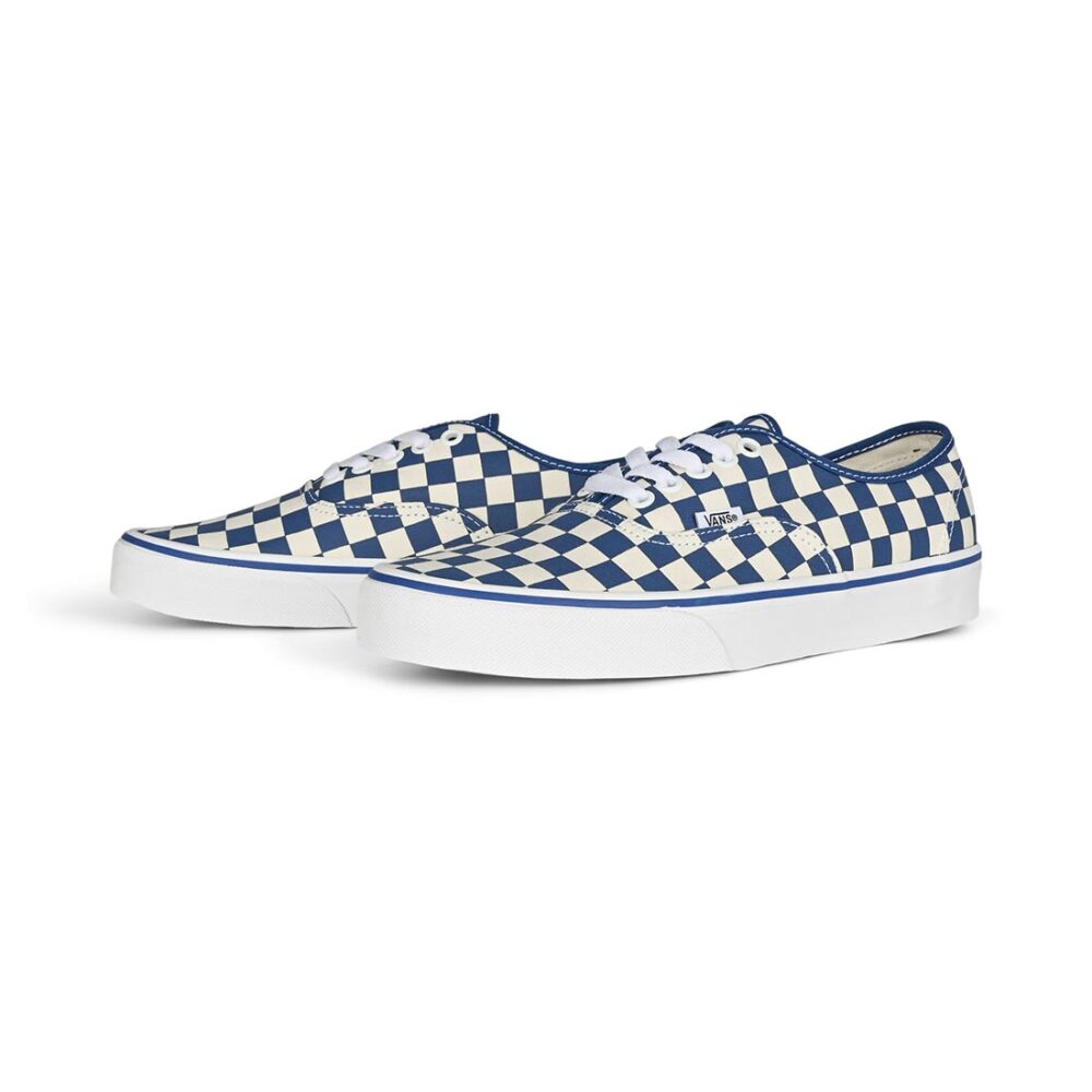 Vans Classic Authentic Skate Shoes - True Blue Checkerboard