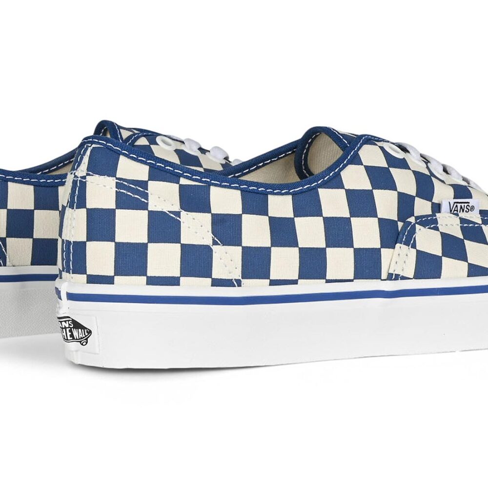 Vans Classic Authentic Skate Shoes - True Blue Checkerboard
