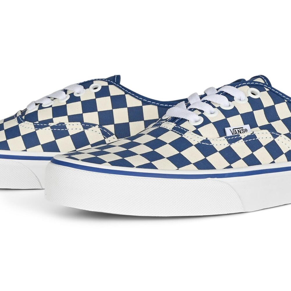 Vans Classic Authentic Skate Shoes - True Blue Checkerboard