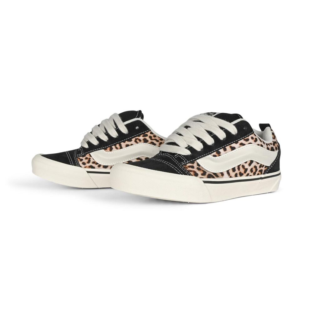 Vans Knu Skool Skate Shoes - Black/Leopard