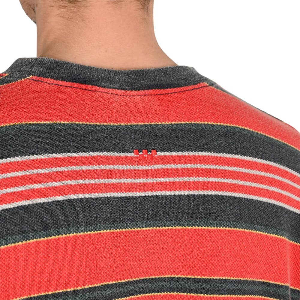 Vans Pique Stripe S/S Knit T-Shirt - Racing Red