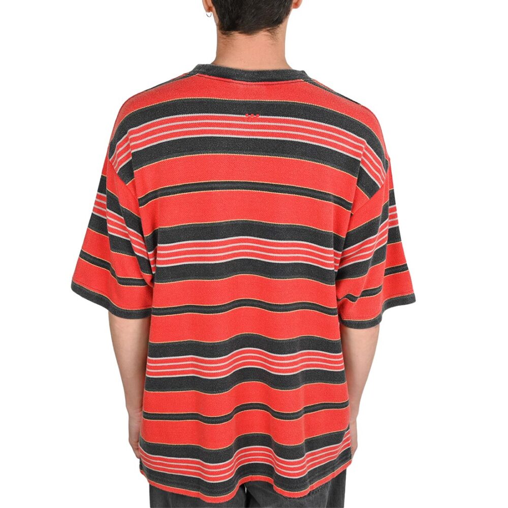 Vans Pique Stripe S/S Knit T-Shirt - Racing Red
