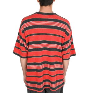 Vans Pique Stripe S/S Knit T-Shirt - Racing Red