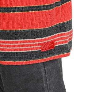 Vans Pique Stripe S/S Knit T-Shirt - Racing Red