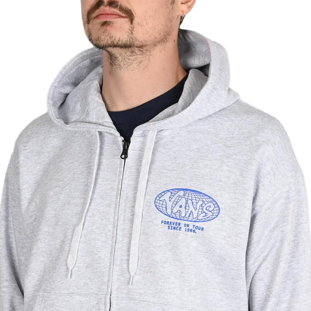 Vans World Tour Zip Hoodie - Light Grey Heather