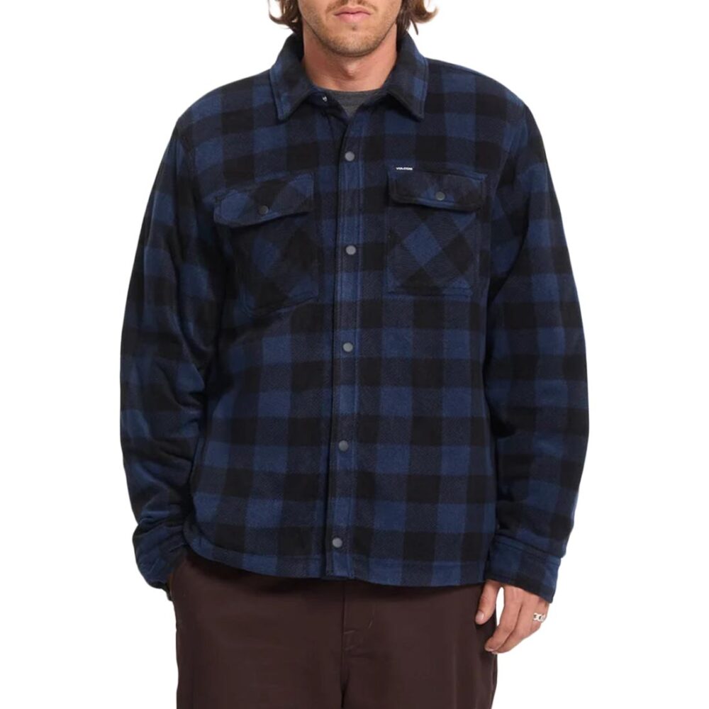 Volcom Bowered II Fleece L/S Overshirt - Marine
