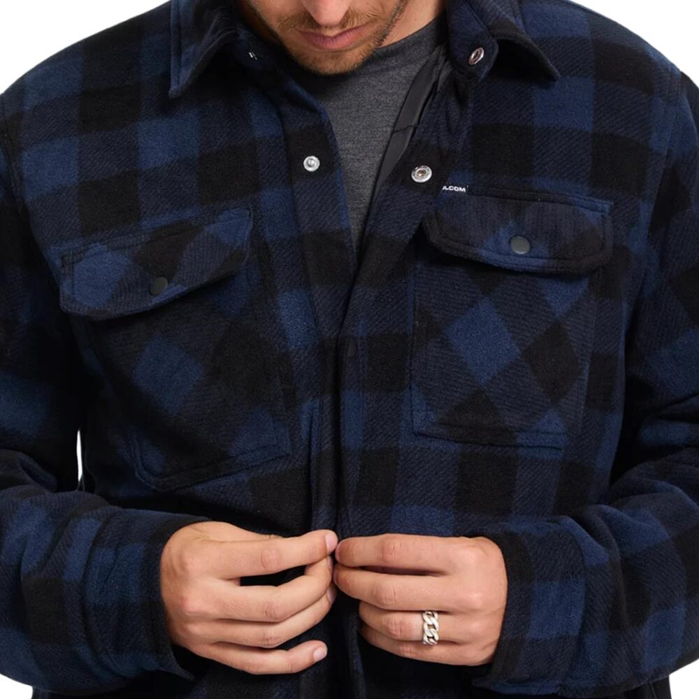 Volcom Bowered II Fleece L/S Overshirt - Marine