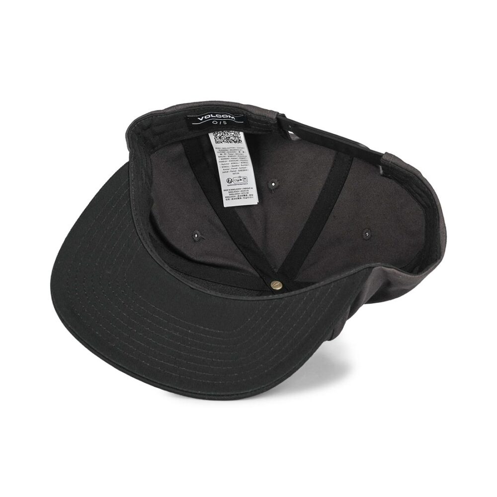 Volcom Quarter Twill Snapback Cap - Rinsed Black