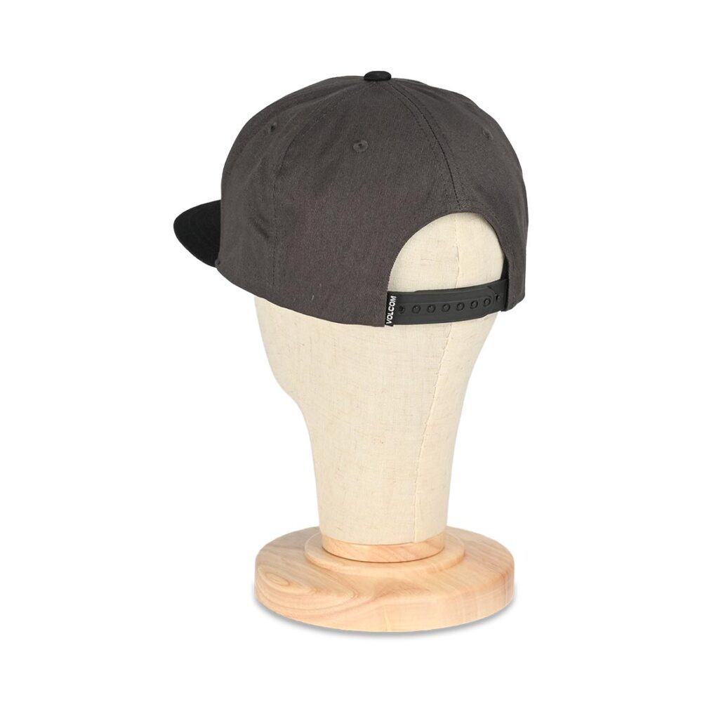 Volcom Quarter Twill Snapback Cap - Rinsed Black
