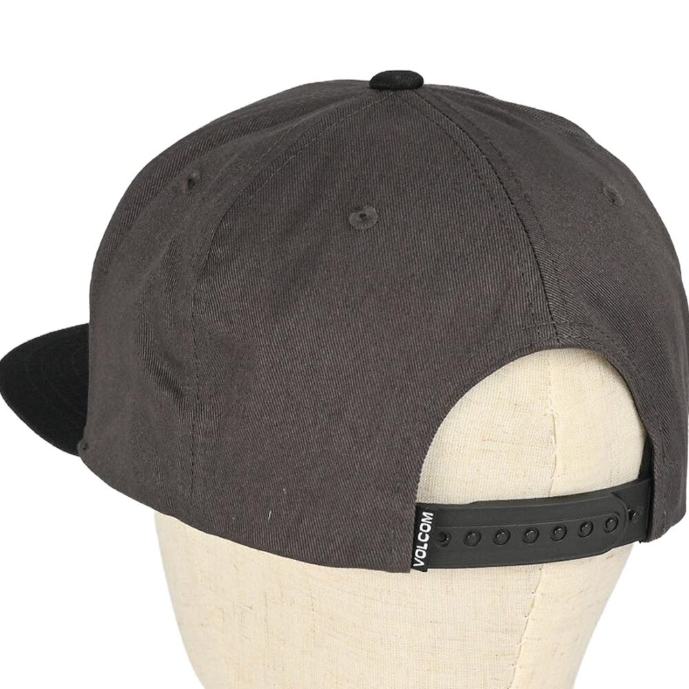 Volcom Quarter Twill Snapback Cap - Rinsed Black