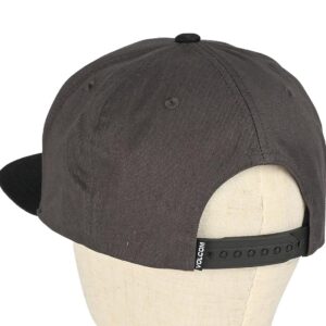 Volcom Quarter Twill Snapback Cap - Rinsed Black