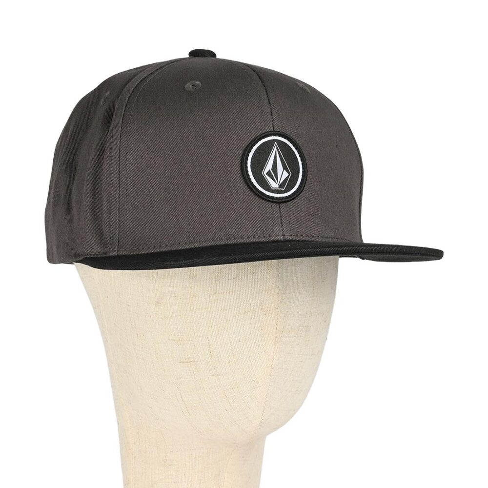 Volcom Quarter Twill Snapback Cap - Rinsed Black