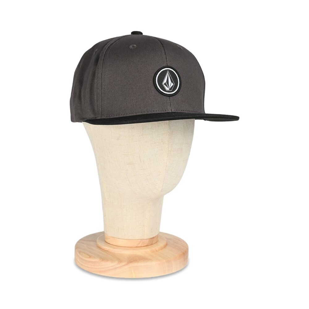 Volcom Quarter Twill Snapback Cap - Rinsed Black