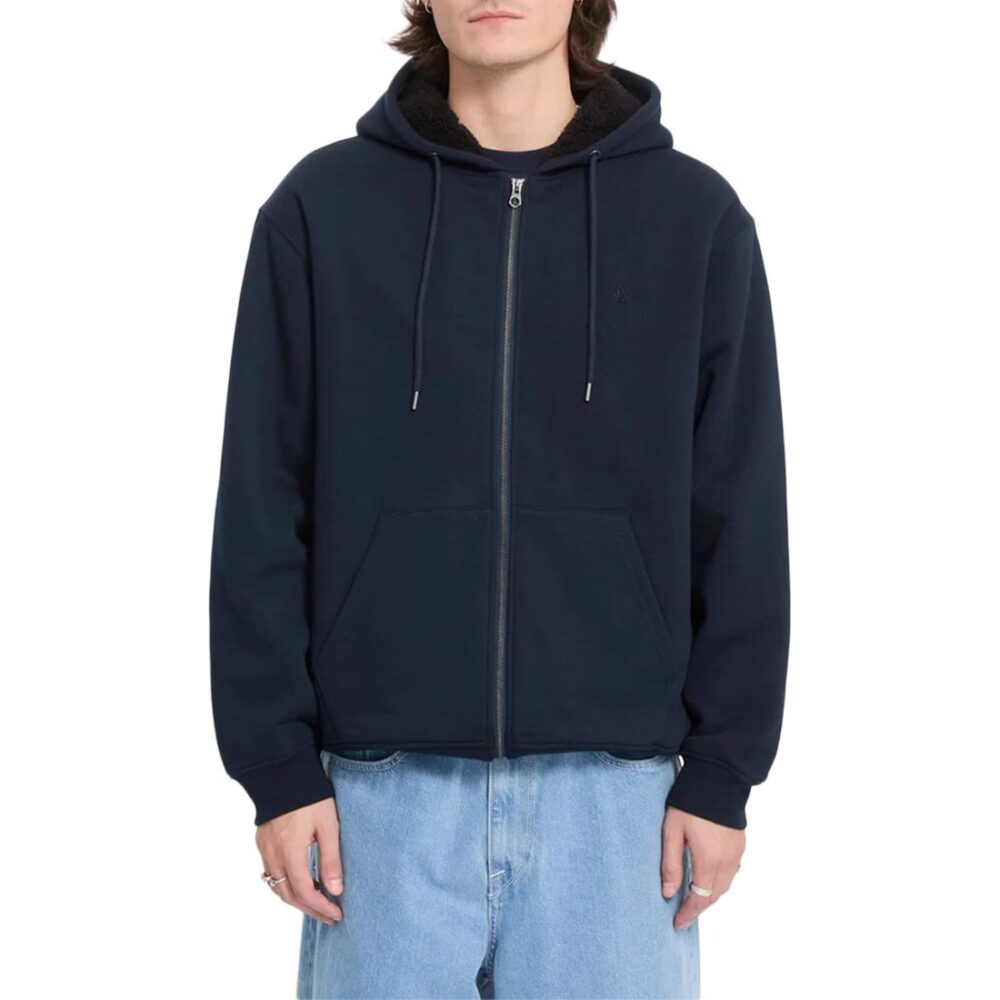 Volcom Single Stone Lined Zip Hoodie - Marine