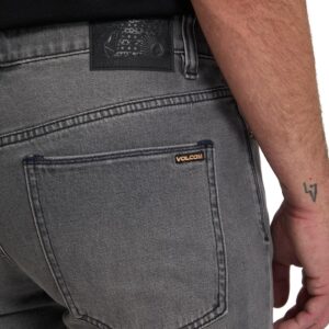 Volcom Solver Straight Fit Jeans - Concrete