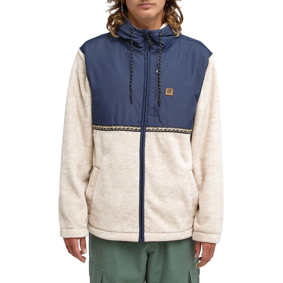 Billabong Boundary Lite Zip-Up Hooded Fleece - Blue Graphite