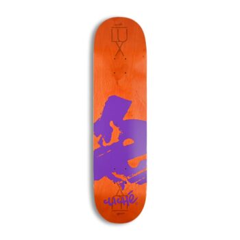 Cliche Team Luz 8.125" Skateboard Deck - Orange/Purple