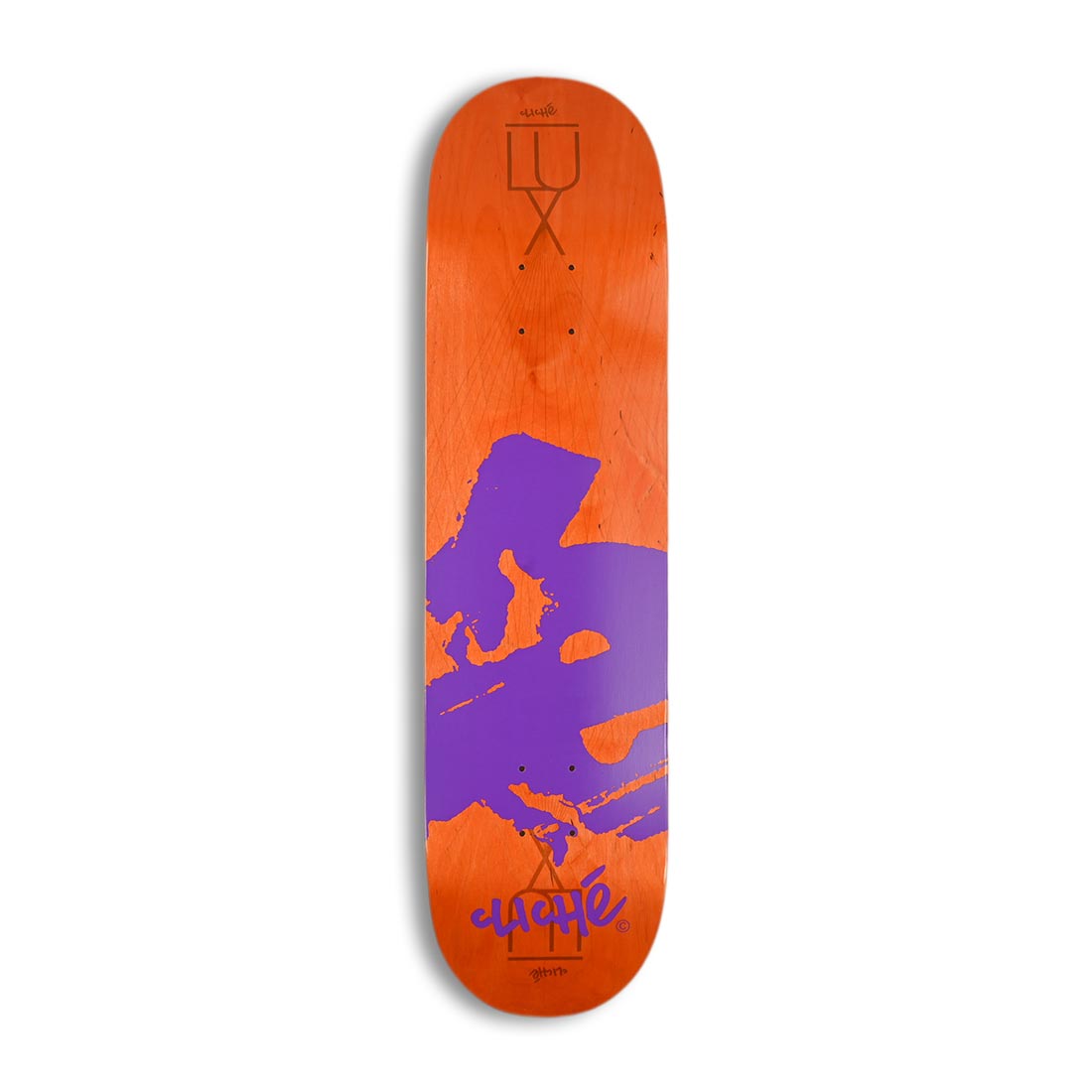 Cliche Team Luz 8.125″ Skateboard Deck – Orange/Purple