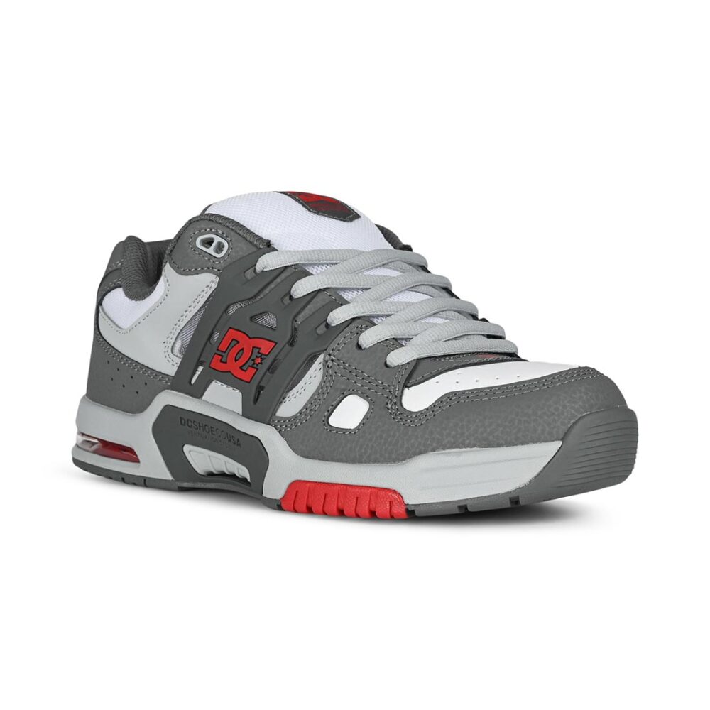 DC AT-2 Skate Shoes - Dark Grey/Grey/Red