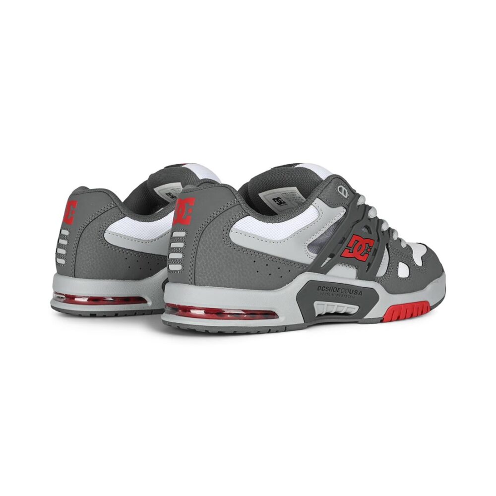DC AT-2 Skate Shoes - Dark Grey/Grey/Red