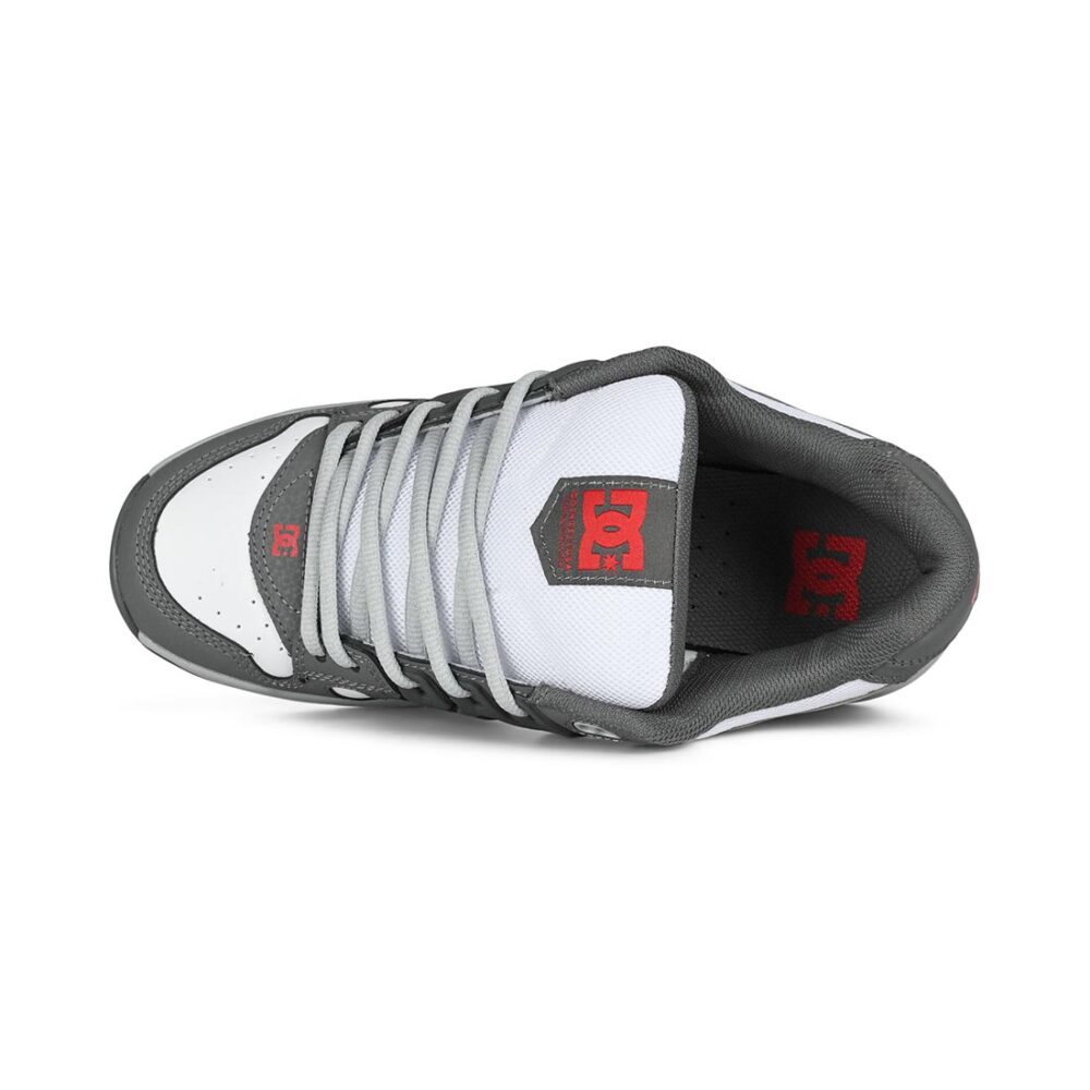 DC AT-2 Skate Shoes - Dark Grey/Grey/Red