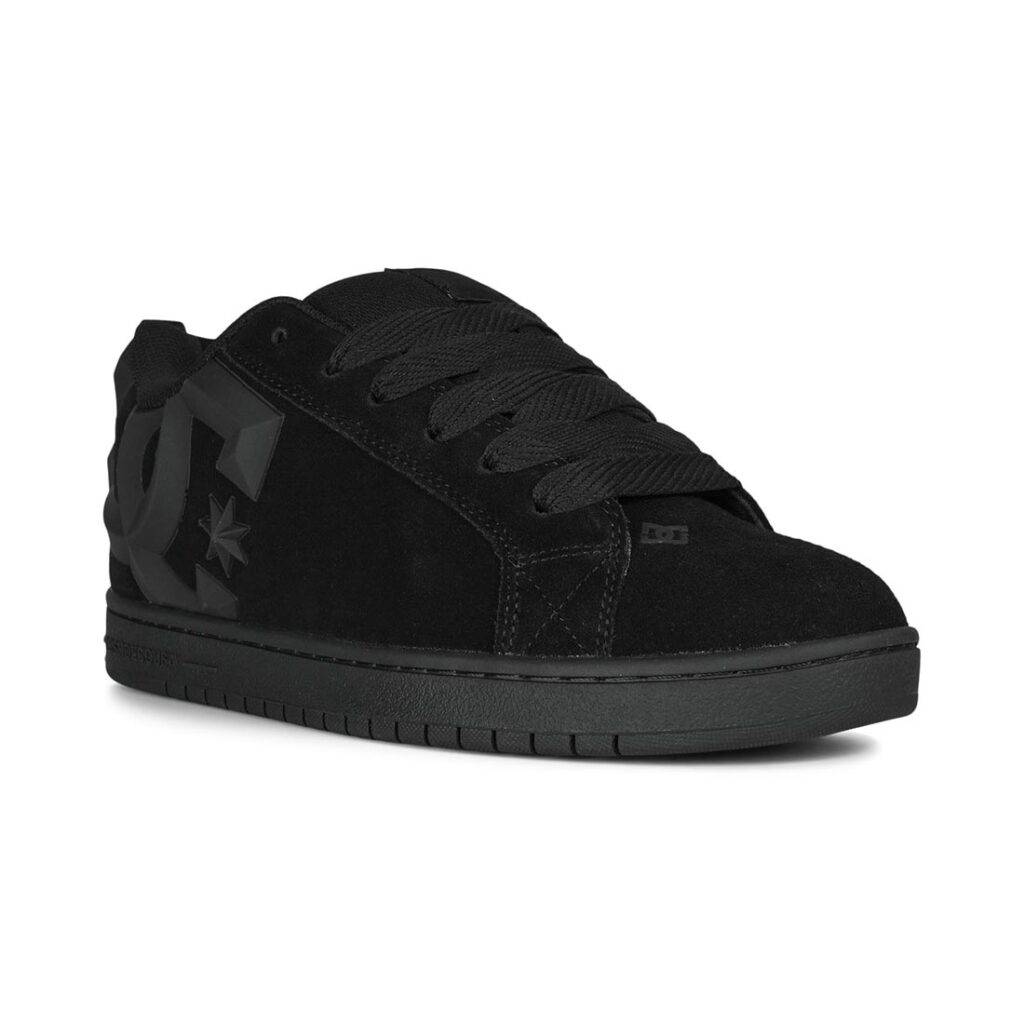 DC Court Graffik Skate Shoes - Black/Black/Bevelled