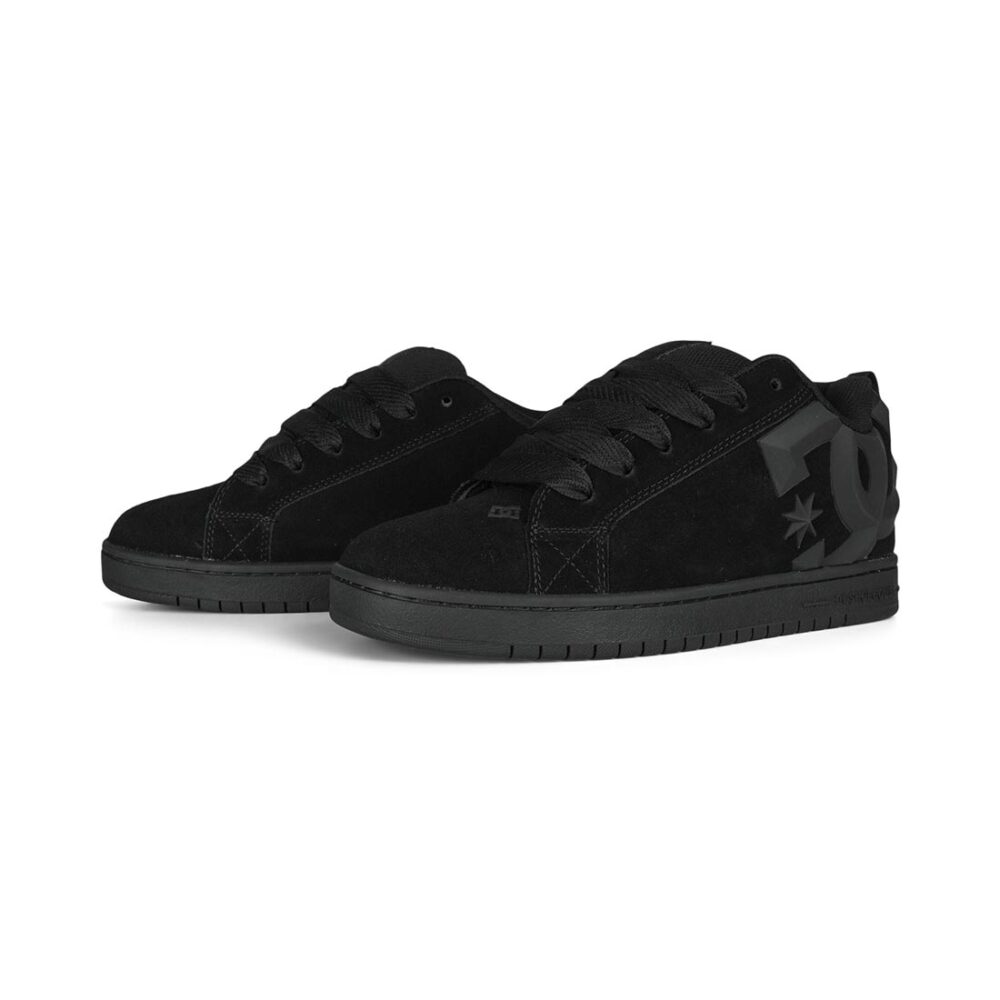 DC Court Graffik Skate Shoes - Black/Black/Bevelled