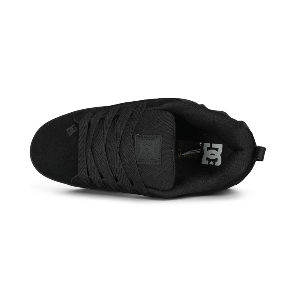 DC Court Graffik Skate Shoes - Black/Black/Bevelled