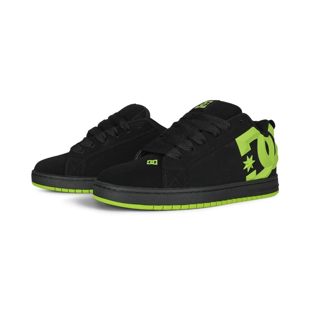 DC Court Graffik Skate Shoes - Black/Lime Bevelled/Lime
