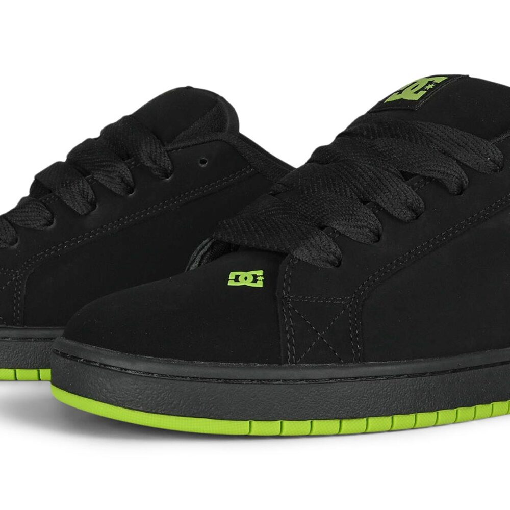 DC Court Graffik Skate Shoes - Black/Lime Bevelled/Lime