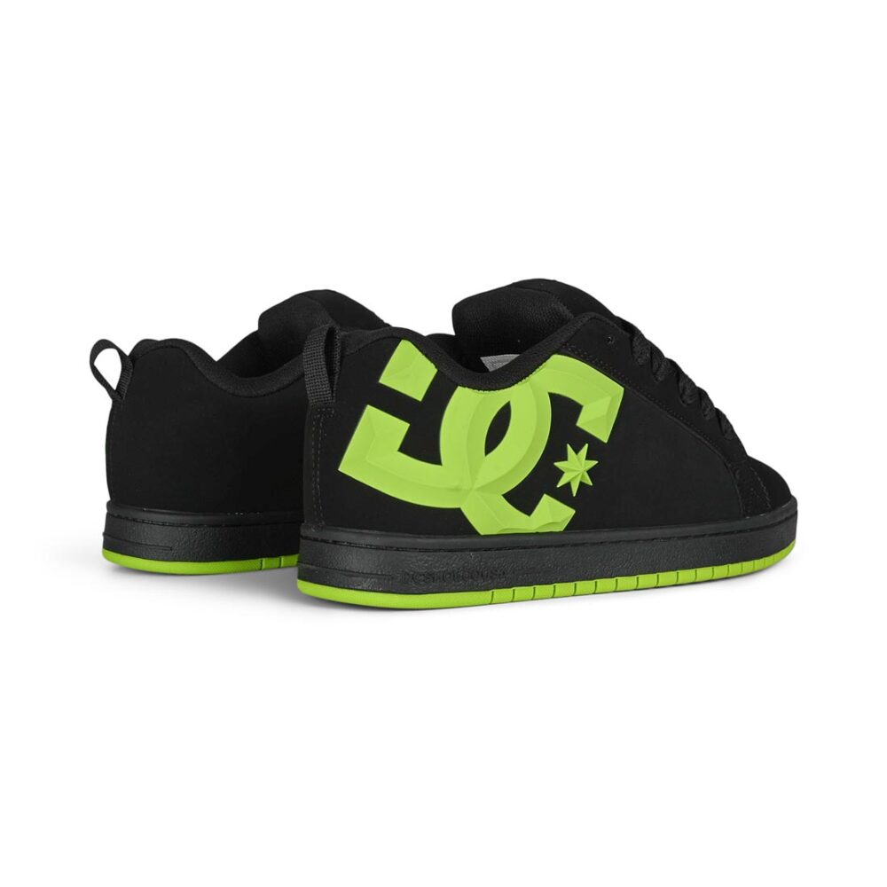 DC Court Graffik Skate Shoes - Black/Lime Bevelled/Lime