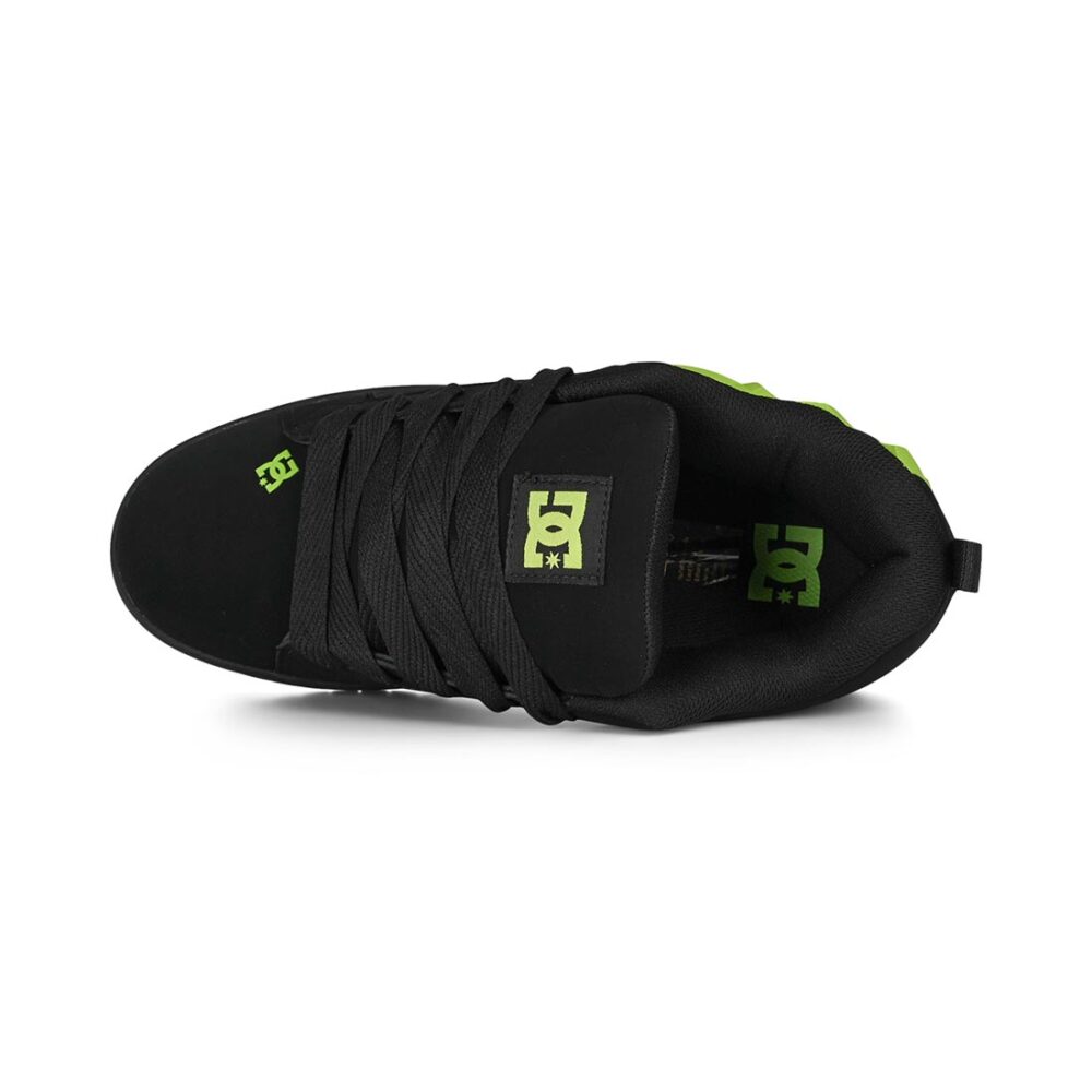 DC Court Graffik Skate Shoes - Black/Lime Bevelled/Lime