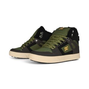 DC Pure High Top WC WNT Winterised Skate Shoes - Brown/Olive/Black
