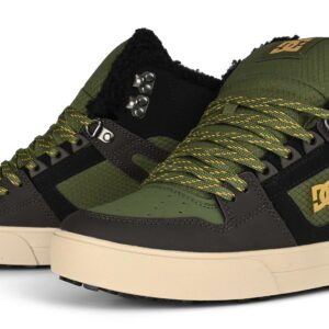 DC Pure High Top WC WNT Winterised Skate Shoes - Brown/Olive/Black