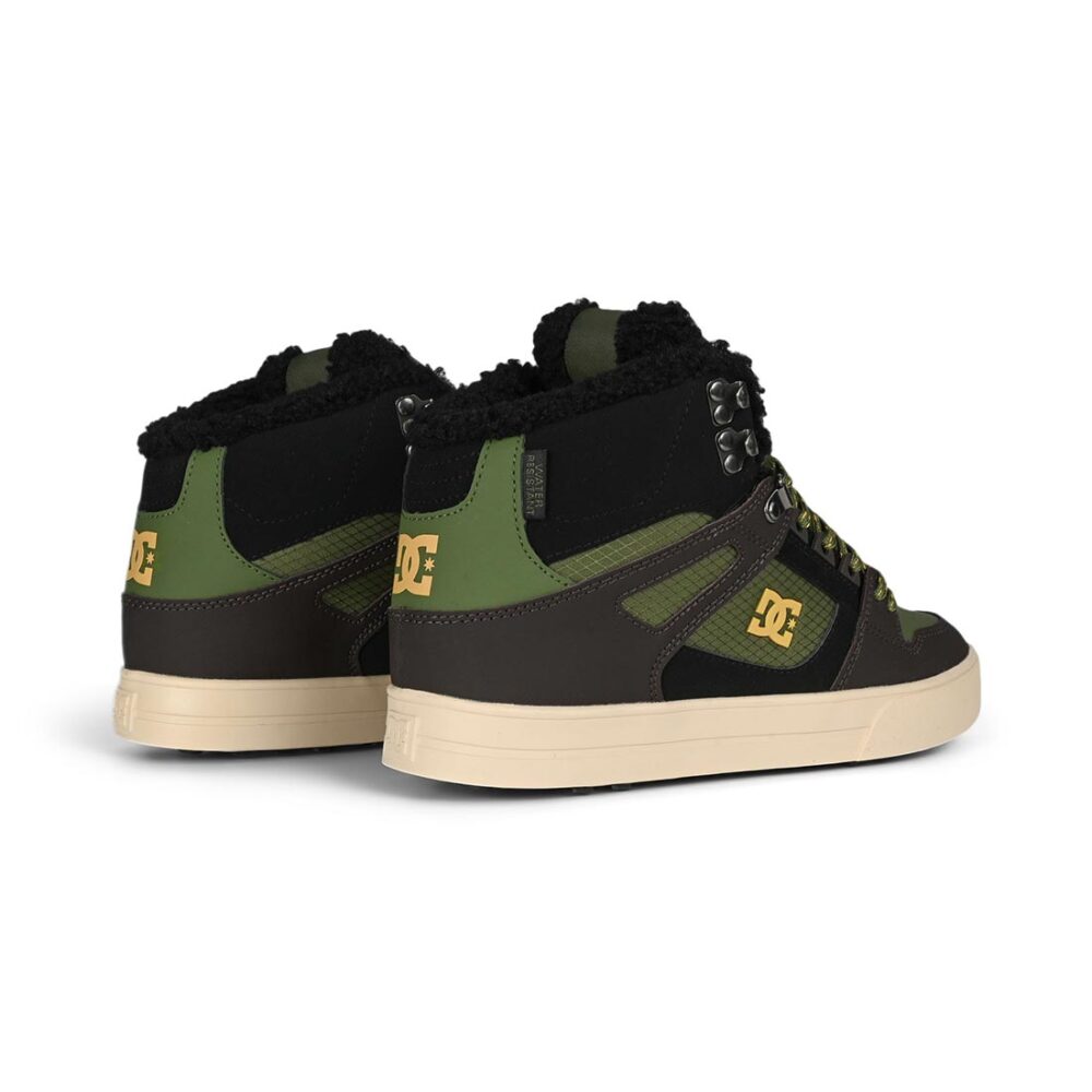 DC Pure High Top WC WNT Winterised Skate Shoes - Brown/Olive/Black